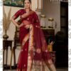 Sethnic Resha Kota Linen With Zari Woven Patta Saree Collection