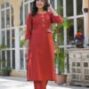 Tanyaa P 291 Cotton Handwork Touchup Kurti With Bottom Catalog