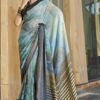 Vallabhi Vyanjana-13 Abstract Print Shimmer Georgette Saree Catalog