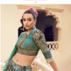 Kreshva Rsw 31 Traditional Miniature Prints Teal Blue Lehenga Set