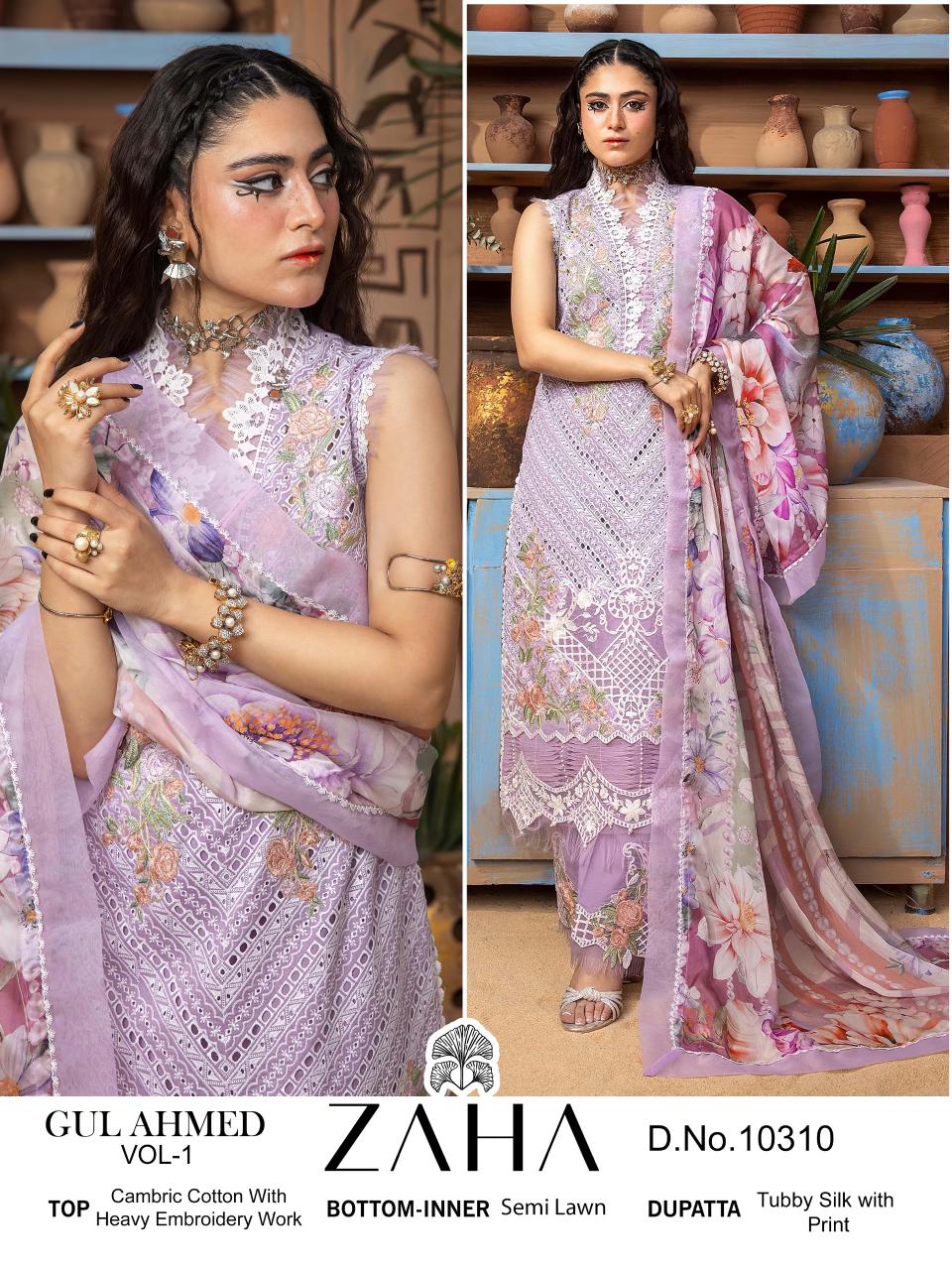 ZAHA 1030910310 Cotton Pakistani Salwar Kameez Wholesale Collection