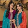 Aanchi Sonal Wholesale Vichitra Silk Flair Anarkali Kurti Catalog