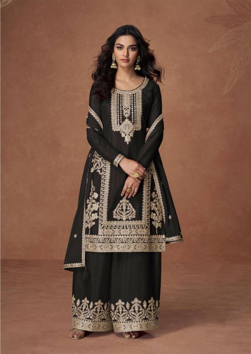 Aashirwad Anupama Wholesale Chinon Silk Sharara Suit Collection