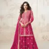 Aashirwad Mor Bagh Wholesale Readymade Chinnon Silk Sharara Suit