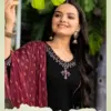 Kadlee Amrita Wholesale Rayon Slub Kurti With Bottom Dupatta