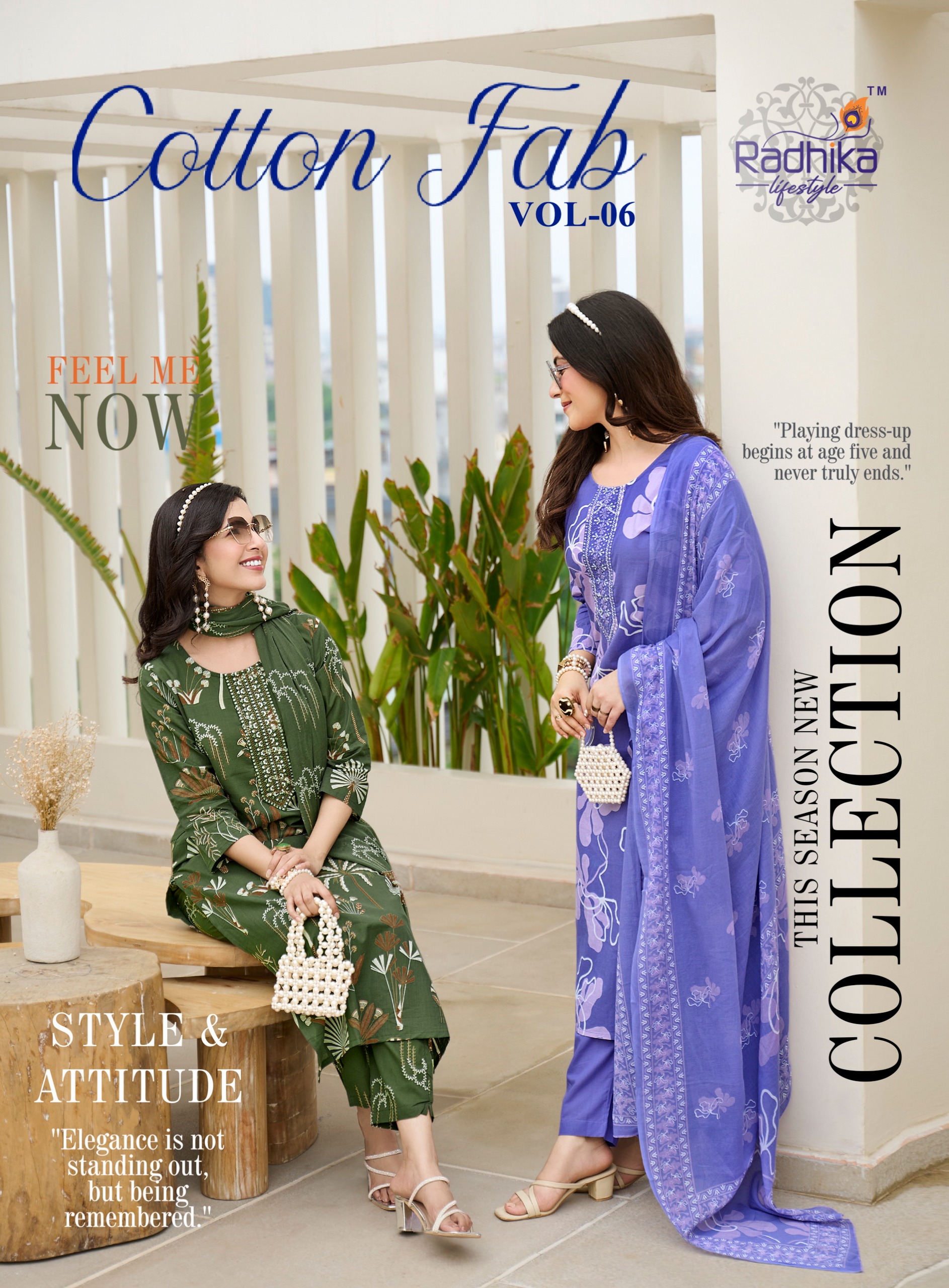 Radhika Cotton Fab Vol 6 Wholesale Cotton Kurti with Bottom Dupatta