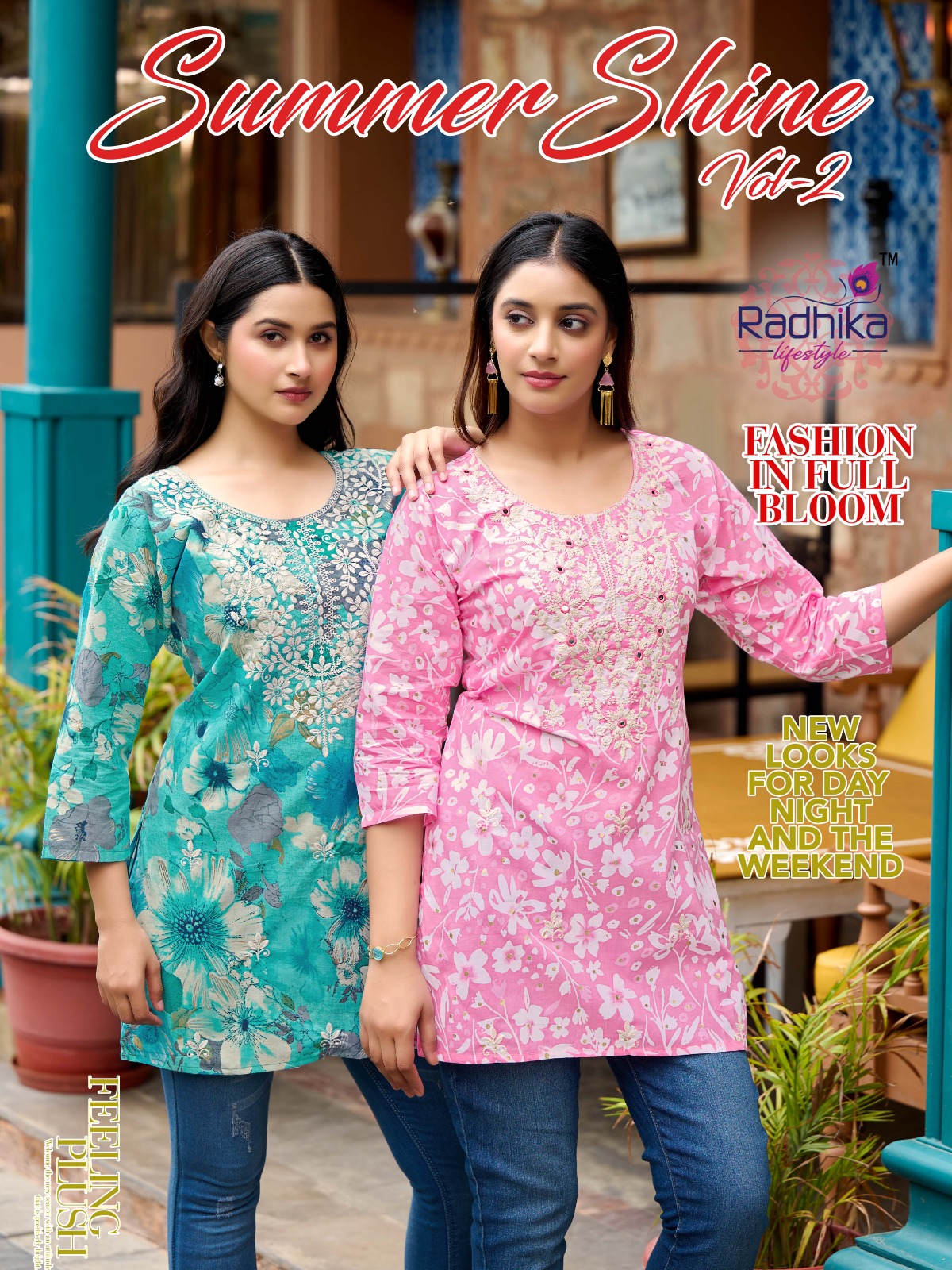 Radhika Summer Shine Vol 2 Wholesale Pure Cotton Short Tops
