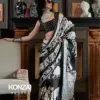 Raj Tex Konzai 405000 Series Premium Silk Satin Crape Saree Catalog