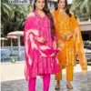 Sankheswer Impex Affeirs Vol-1 Wholesale Rayon Kurti With Bottom Dupatta