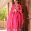 Vardan Ethnic Tanyaa P 417 Wholesale Chinon Anarkali Kurti With Bottom Dupatta