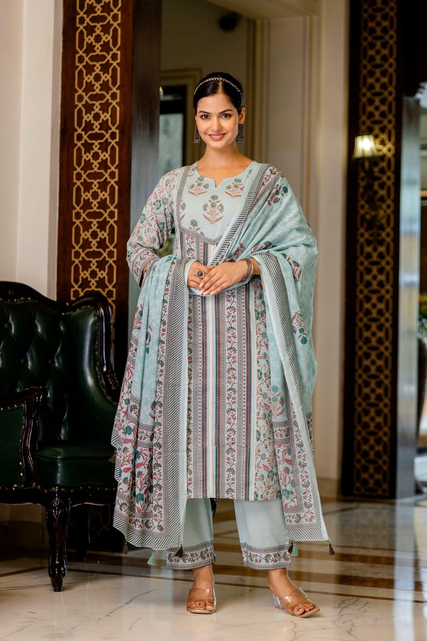 Naisha K 212 Cotton Printed Stylish Readymade Catalog Set