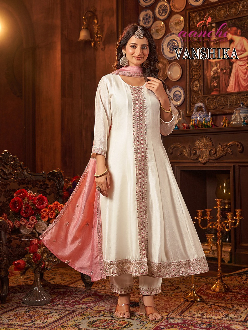 Aanchi Vanshika Vishitra Silk Readymade Set