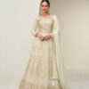 Aashirwad Mor Bagh Mahi Designer Georgette Gown With Dupatta