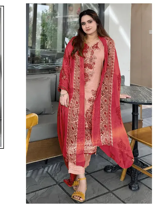Alzohaib AZ-1305B AZ-1305C Wholesale Cotton Dress Pakistani Suit