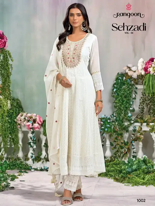 Kessi Rangoon Sehzadi Vol 4 Wholesale Georgette Anarkali Kurti Collection