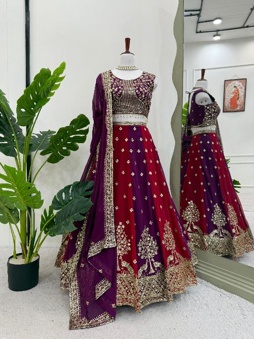 QRC 351 Faux Georgette Designer Lehenga Choli Catalog