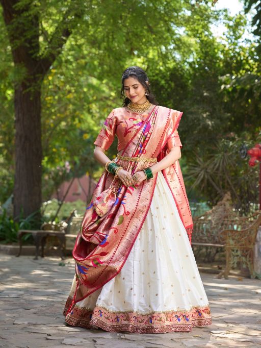 VARDAN ETHNIC Taraa L 2005 Jequard Silk Paithani Lehenga Collection