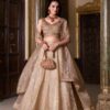 Vardan Ethnic LNB1430CHK Designer Bridal Gold Crush Lehenga Choli