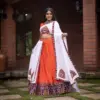 Vardan Ethnic WMT 8050 Pure Rayon Cotton Gamthi Work Mirror Lehenga Choli