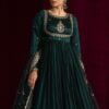 5932 Readymade Japan Satin Thread Embroidery Work Anarkali Catalog