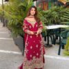 NSR 870 Readymade Pure Georgette Embroidered Sharara Suit