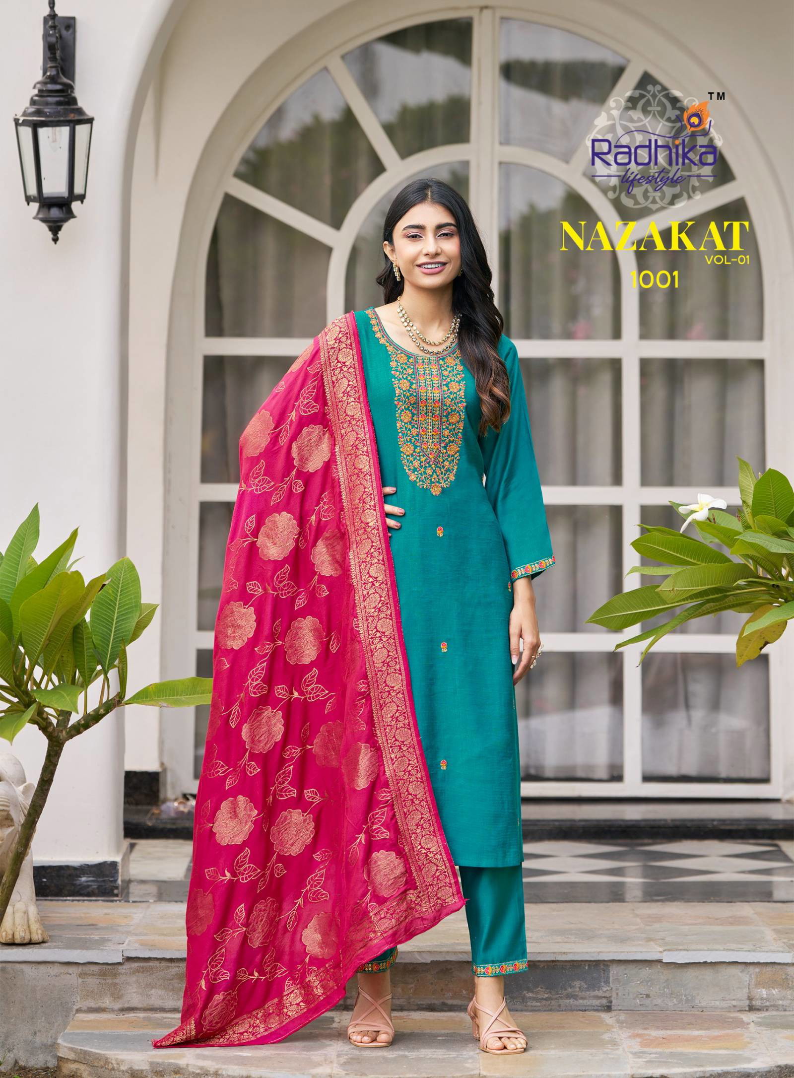 Radhika Lifestyle Nazakat Vol 1 Wholesale Silk Kurti With Bottom Dupatta