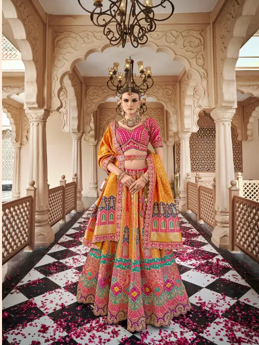Rayol Vrindavan Vol 59 Banarasi Silk Designer Lehenga Choli Collection