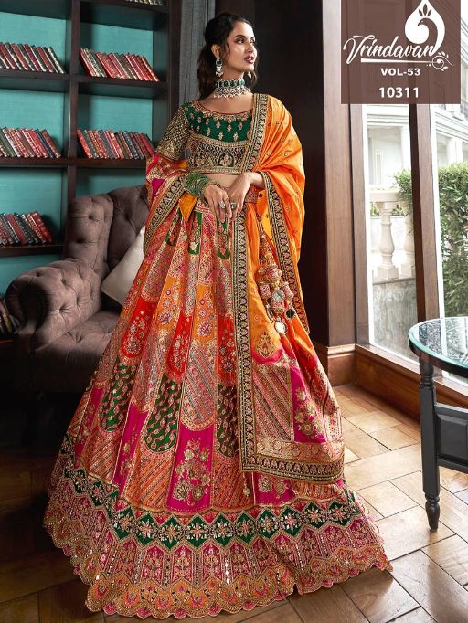 Royal Vrindavan Vol-53 Premium Banarasi Silk Lehenga Collection