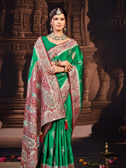 Saroj Twinkle Satin Saroski Vol 1 Wholesale Traditional Satin Silk Saree Catalog