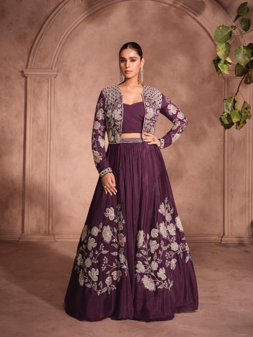 Sayuri Mannat Chinon Silk Embroidered Designer Party Wear Collection