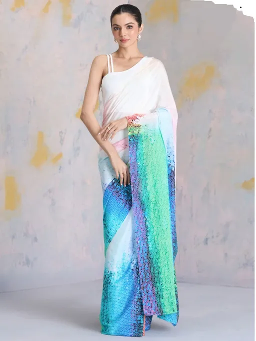 Sudha Japan Satin Digital Print Saree Collection