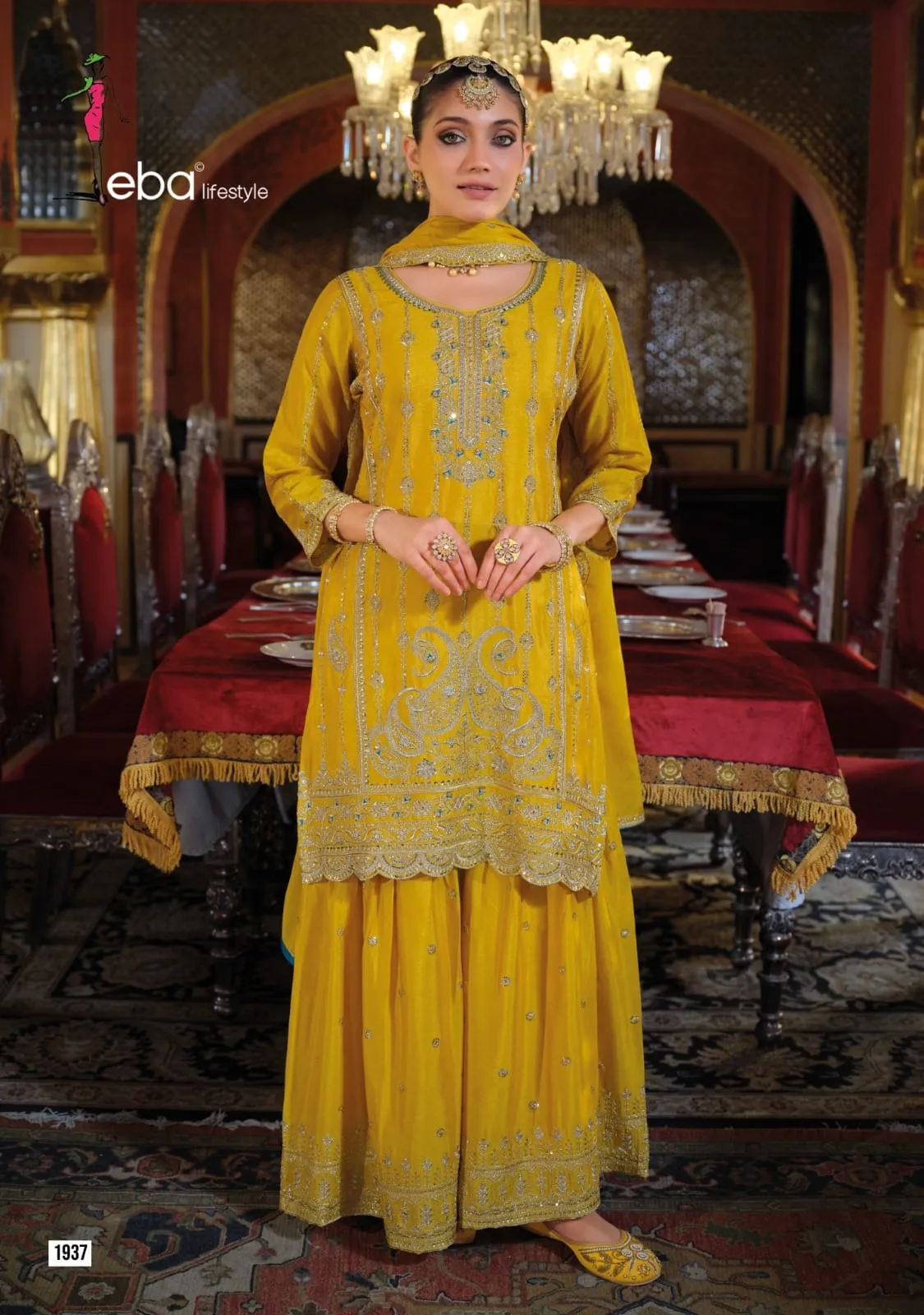 Eba Surbhi Chinon Embroidery Worked Suits Catalog