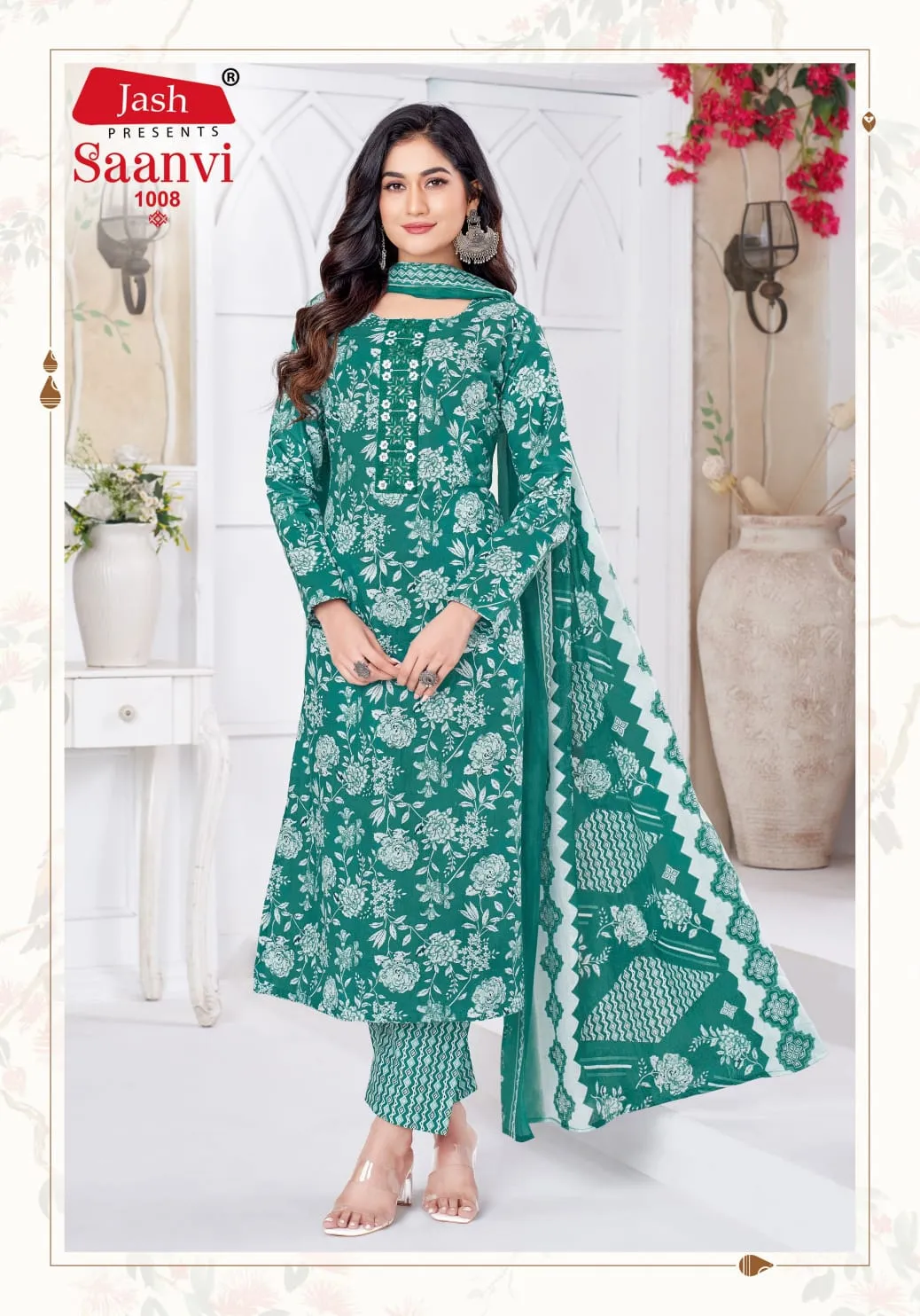 Jash Saanvi Cotton Printed Dress Material Set