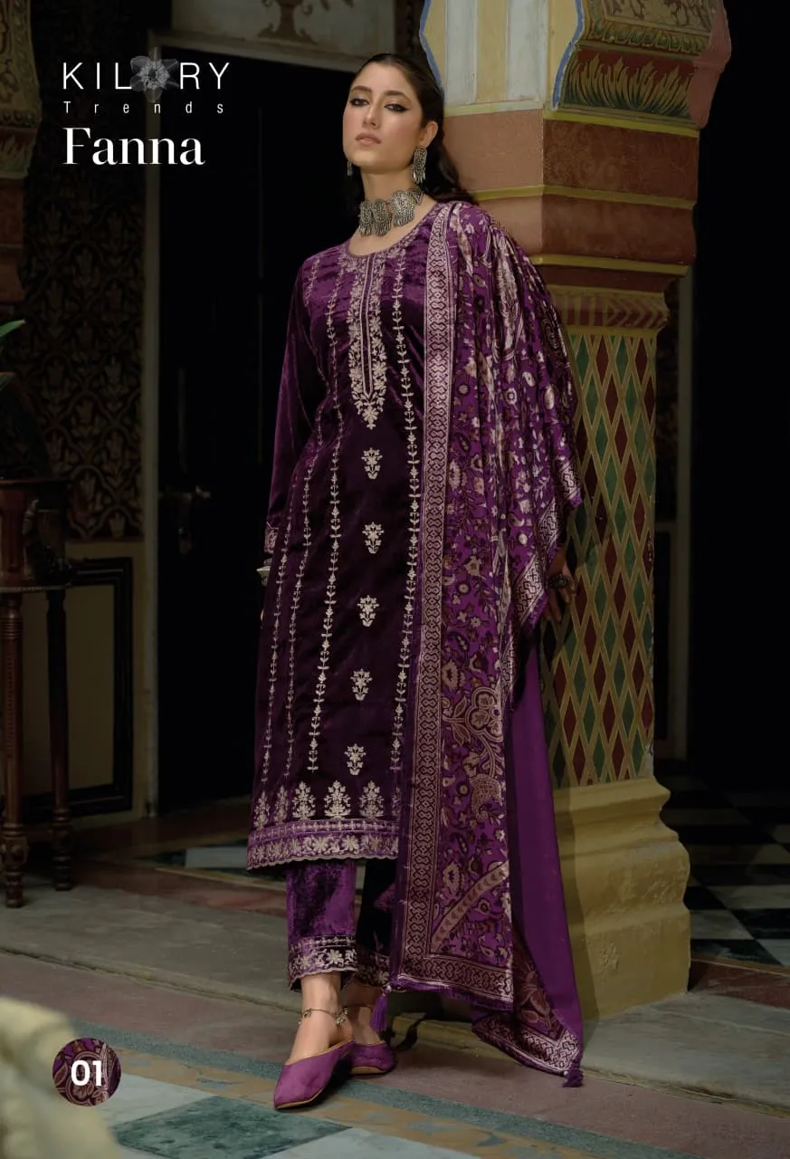 Kilory Fanna Pure Velvet Salwar Kameez Collection