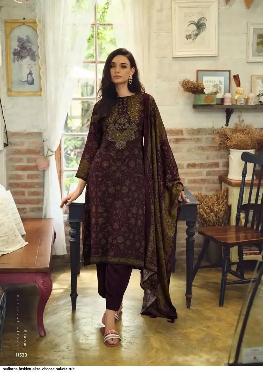 Sadhana Alisa Viscose Pashmina Digital Print Salwar Kameez