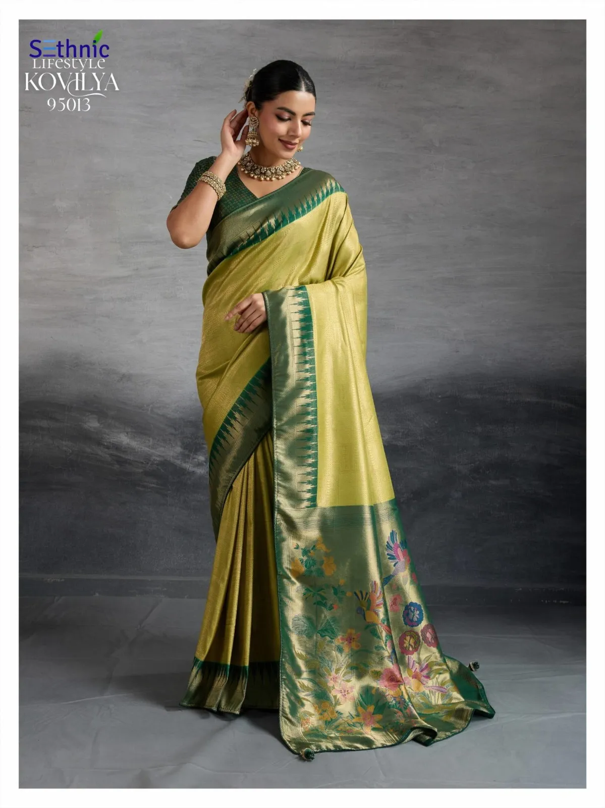 Sethnic Kovilya Vol 4 Kanjivaram Fancy Silk Saree