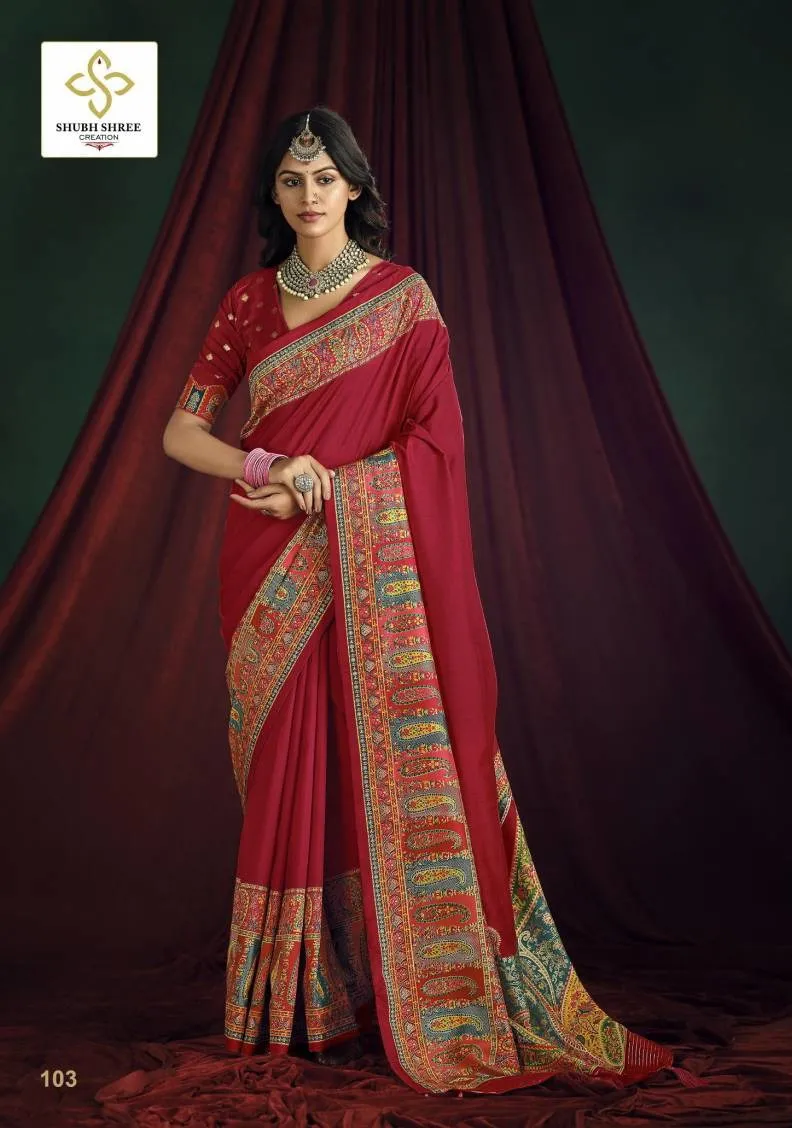 Shubh Shree Navata Tussar Silk Traditional Saree Catalog