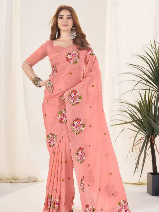 3141 Beautiful Wholesale Gold Crush Malti Colour Silk Saree