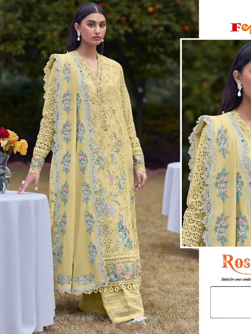 Fepic Rosemeen 2020 Designer Cambric Embroidered Pakistani Suit