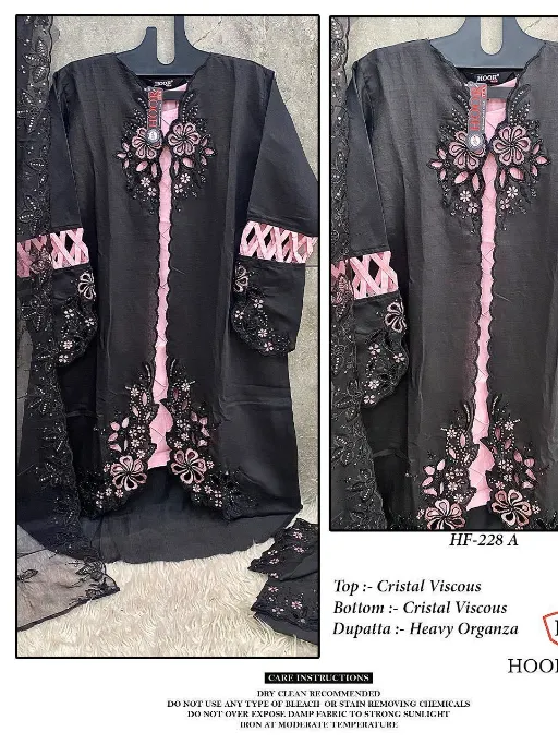 Hoor Tex HF-228 Readymade Crystal Viscose Pakistani Suit