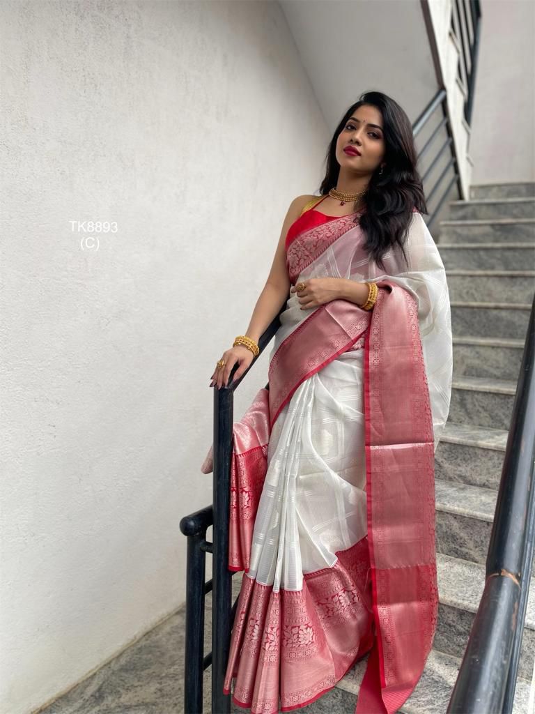 KP-R CREATION KP-R 148 Soft Lichi Silk Jacquard Saree Catalog