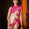 KP-R Creation KP-R 090 Soft Lichi Silk Jacquard Saree Cataog