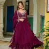 LW-9271 Readymade Faux Blooming Embroidered Gown Catalog