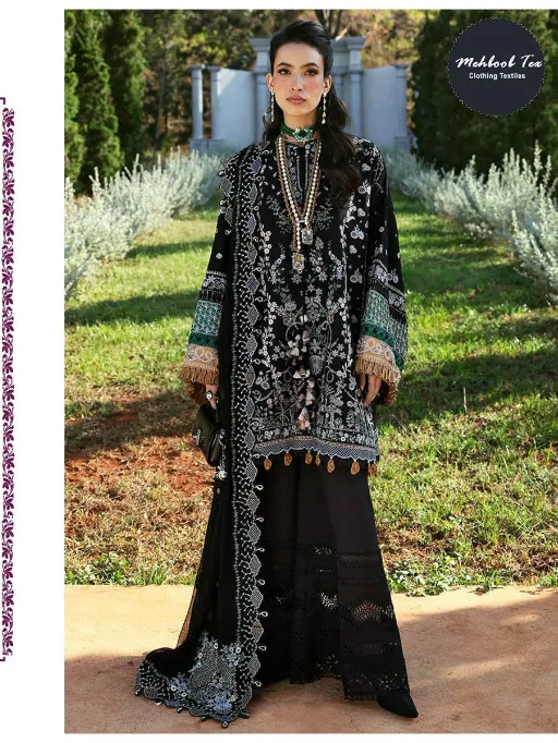 Mehboob Tex 1743 & 1744 Pure Cotton Pakistani Salwar Suit