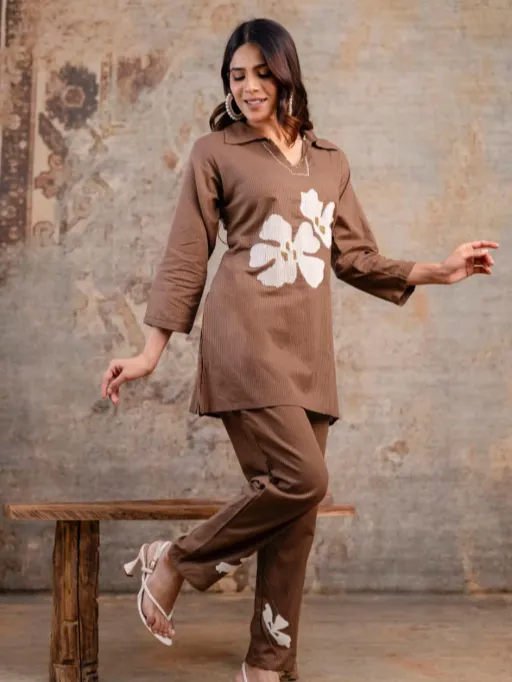 Naisha K 356 Wholesale Cotton Silli Hand Work Co Ord Set Collection - Image 8