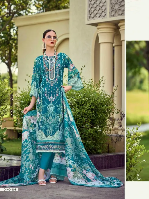 Pakiza Haniya Hira Vol 6 Wholesale Lawn Cotton Designer Dress Material Collection - Image 7