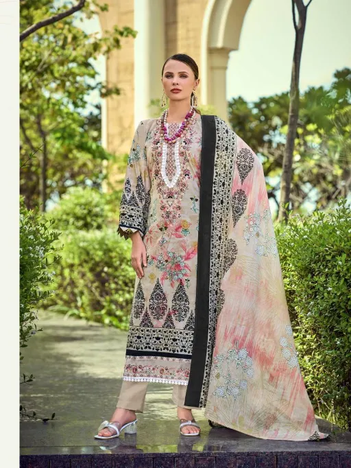 Pakiza Haniya Hira Vol 6 Wholesale Lawn Cotton Designer Dress Material Collection - Image 5