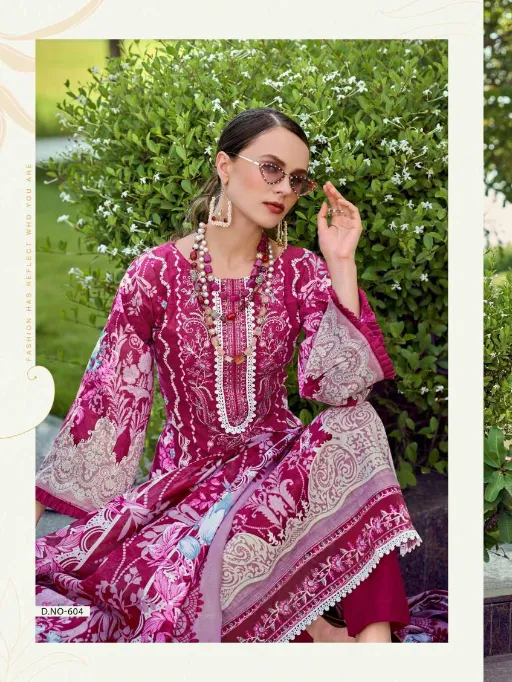 Pakiza Haniya Hira Vol 6 Wholesale Lawn Cotton Designer Dress Material Collection - Image 6