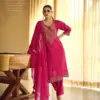 Prm Moh Wholesale Russian Silk Embroidery Work Kurti With Bottom Dupatta