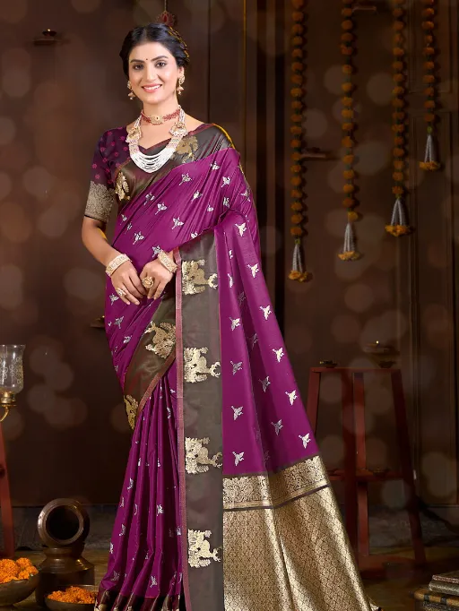 Saroj Elegance Silk Vol 2 Wholesale Traditional Silk Saree Collection - Image 3